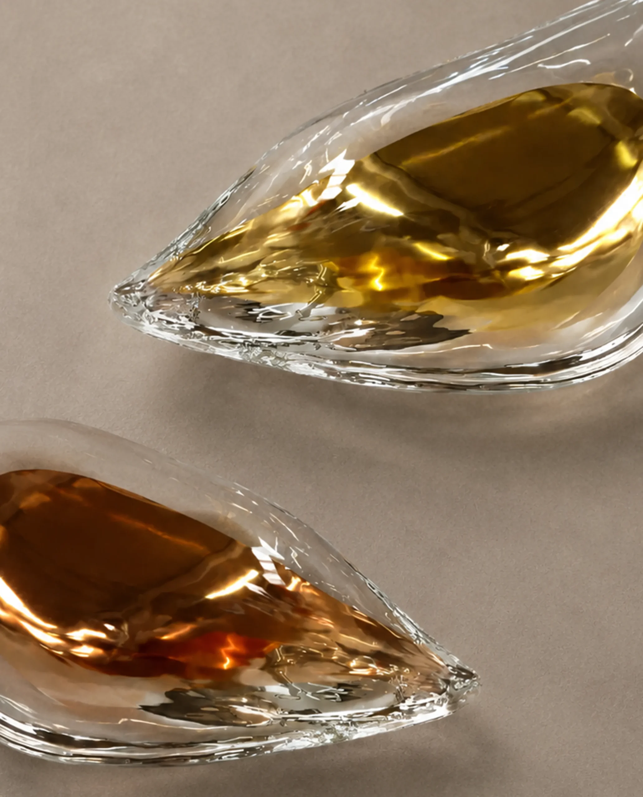 Laverna chandelier amber crystal petal close-up detail